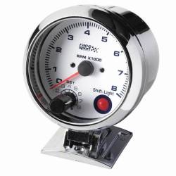 Ceas tahometru turatii, LED, fi90mm, 12V, cu avertizare schimbare viteza, cu suport, RSP GAUG550 RacesSport