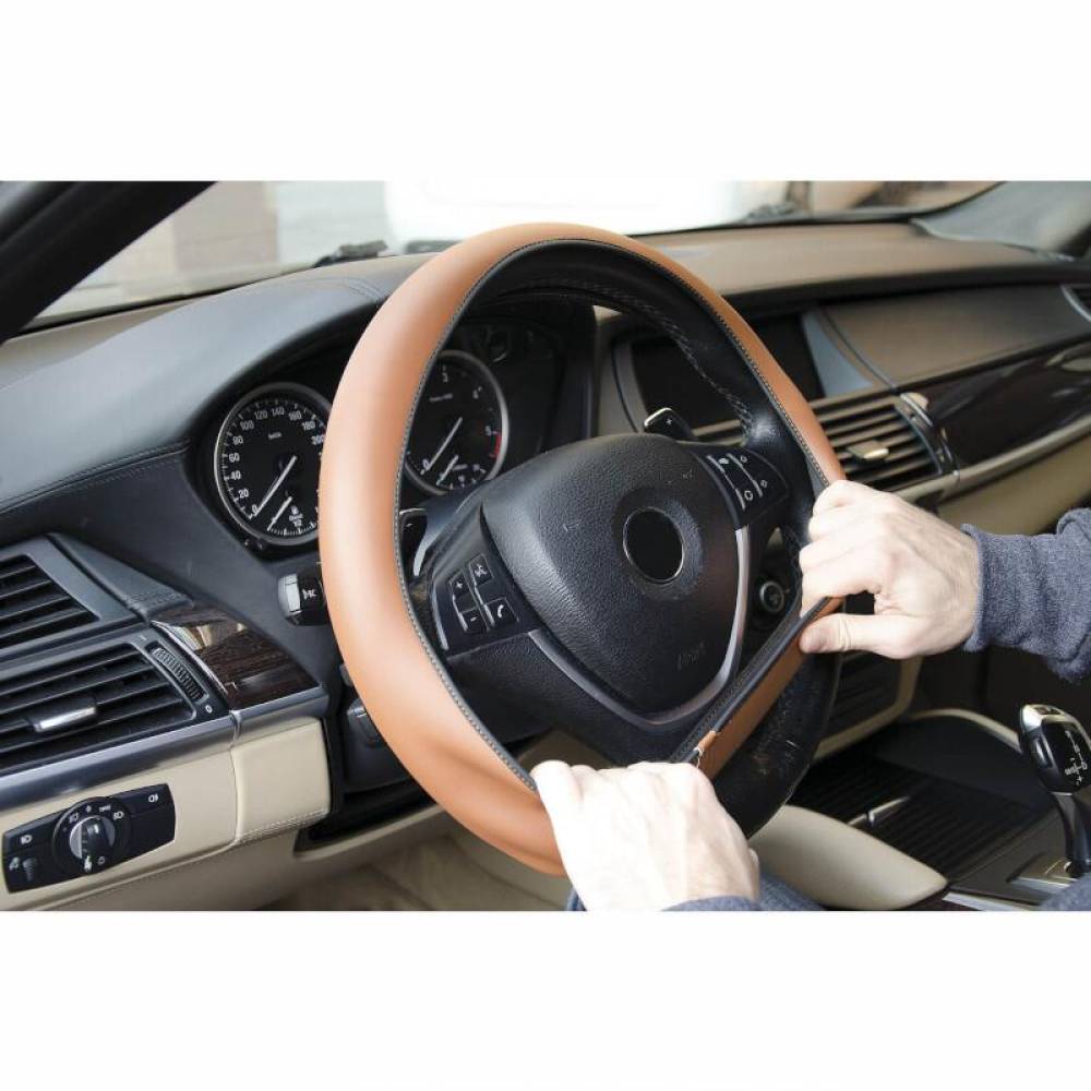 Husa volan 37-38cm, M, piele ecologica Comfort Grip, 2506220 Car+