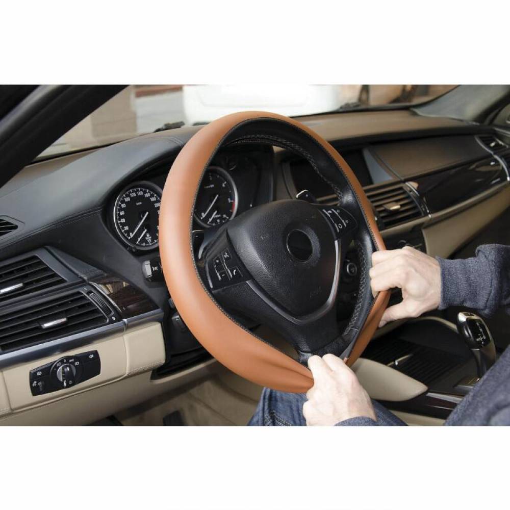 Husa volan 37-38cm, M, piele ecologica Comfort Grip, 2506220 Car+