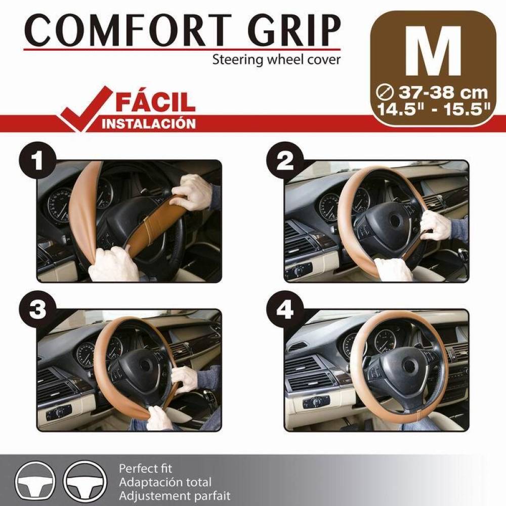 Husa volan 37-38cm, M, piele ecologica Comfort Grip, 2506220 Car+