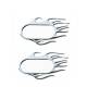 Set 2 ornamente 3D crom, 118x75mm, pentru lampi semnalizare aripa, seria VAG, Flaming LOG1625 RaceSport