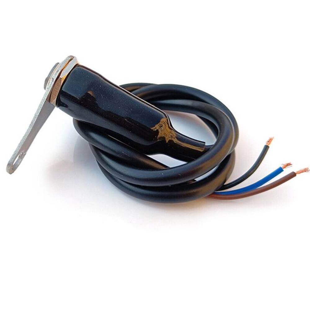 Intrerupator buton inox, cu suport cu gaura HL013A