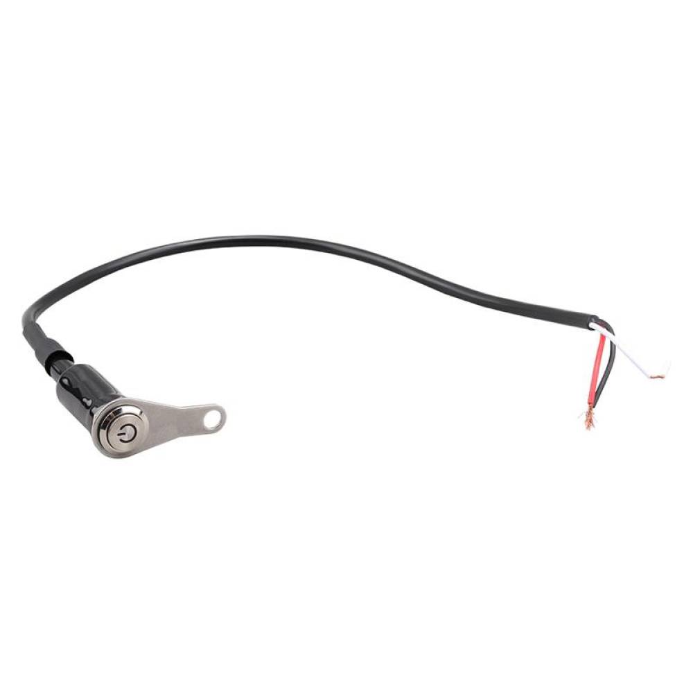 Intrerupator buton inox, cu suport cu gaura HL013A