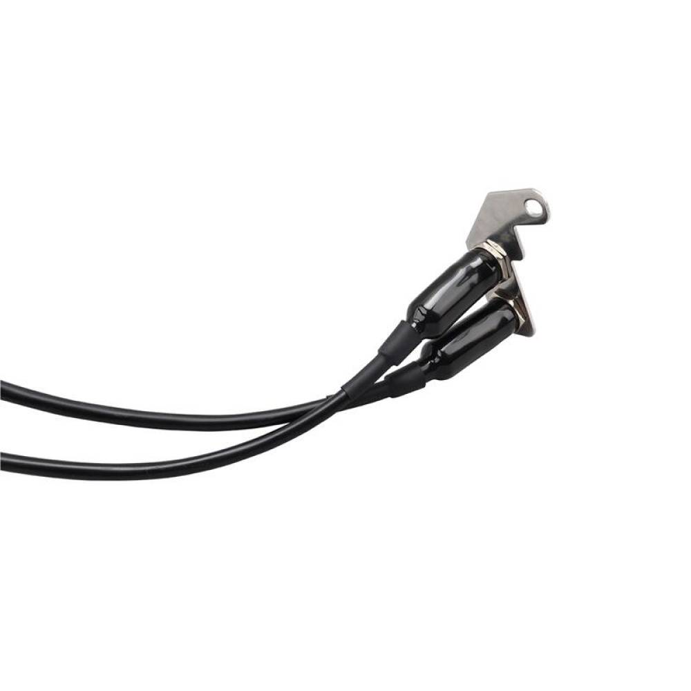 Intrerupator buton inox, dublu, cu suport cu gaura, HL013B