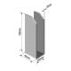 Suport stalp scandura traversa, sudabil, 40x25x150mm,  Solus KDS25