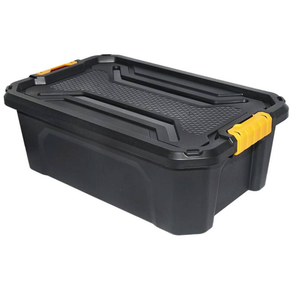Cutie plastic, transport si depozitare, 30L, 58x38x20cm, sarcini grele, cu capac, BK92827 SuperBag 