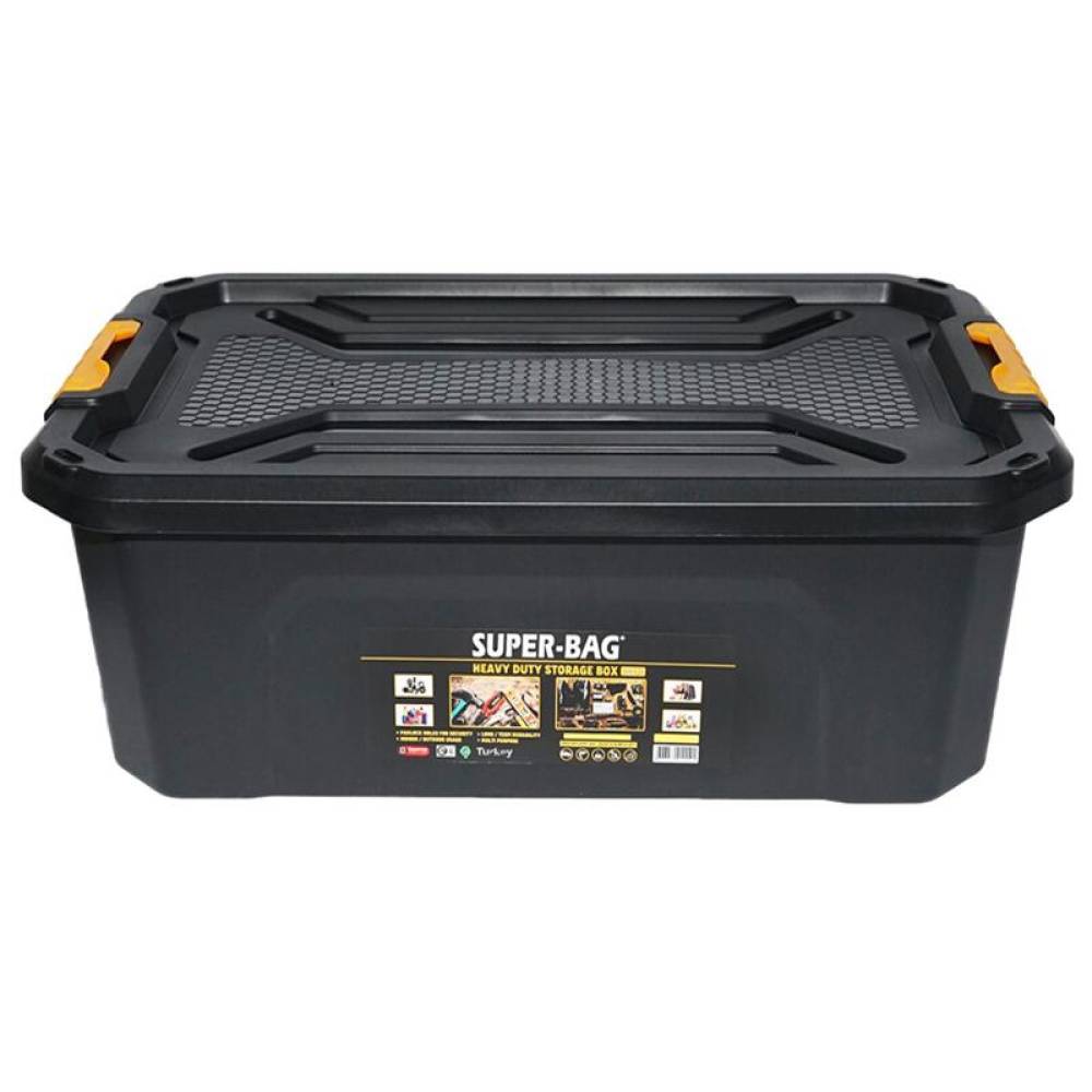 Cutie plastic, transport si depozitare, 30L, 58x38x20cm, sarcini grele, cu capac, BK92827 SuperBag 