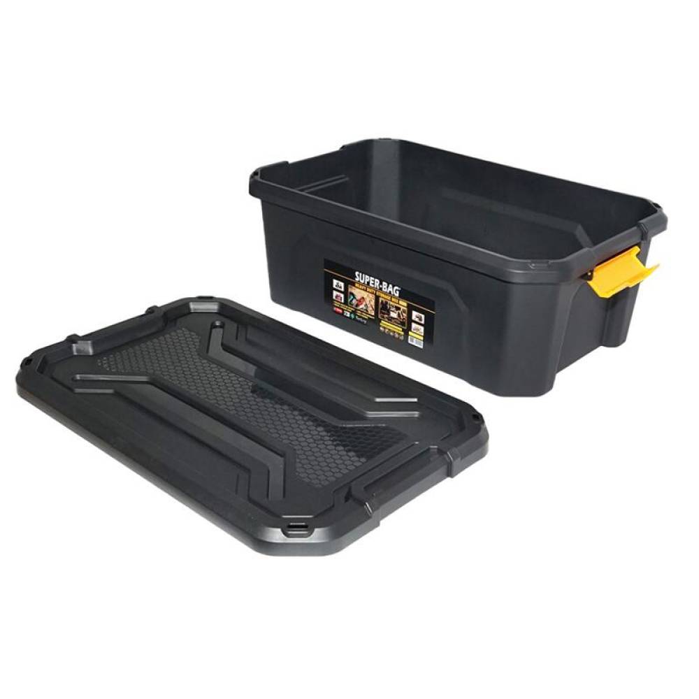 Cutie plastic, transport si depozitare, 30L, 58x38x20cm, sarcini grele, cu capac, BK92827 SuperBag 