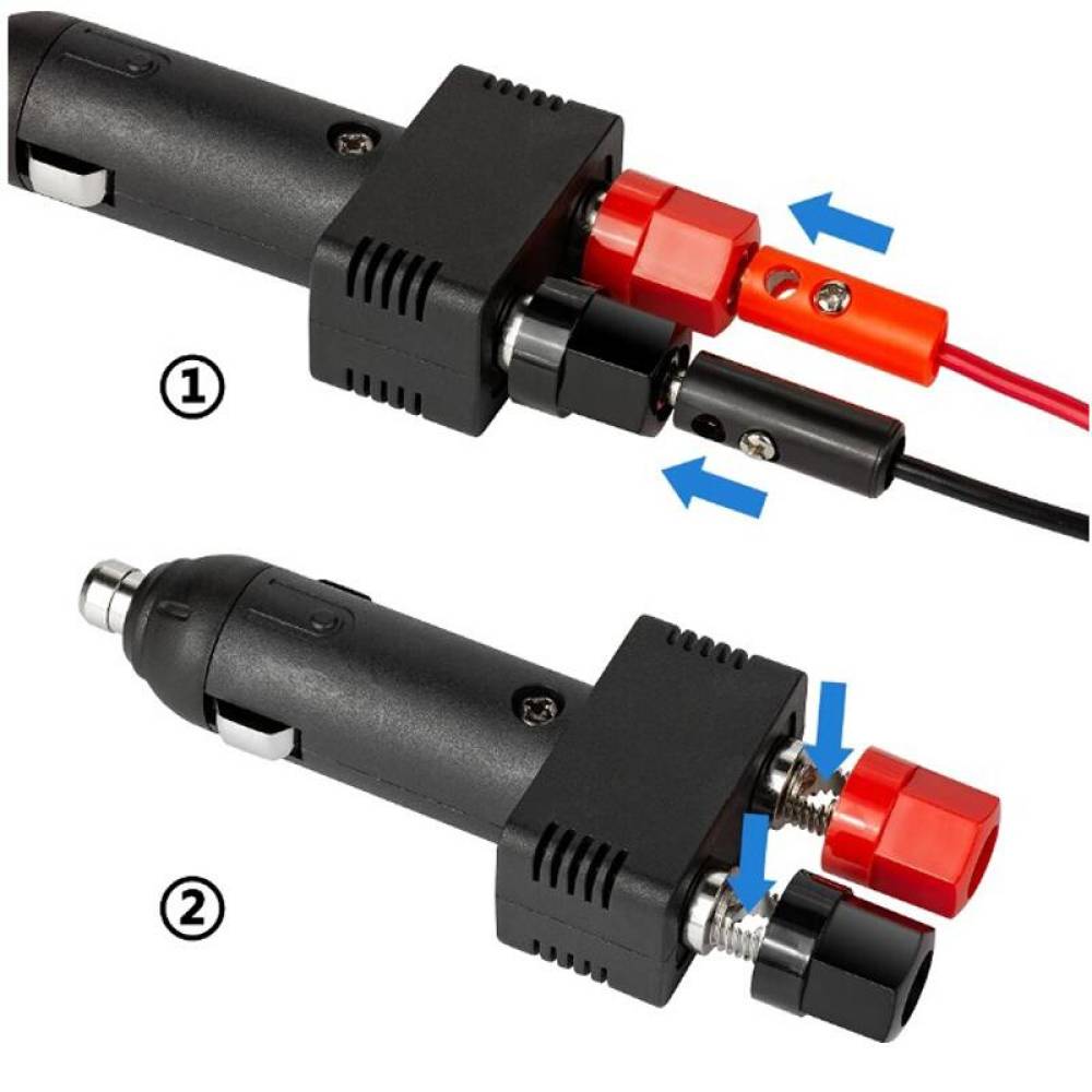 Stecher bricheta cu 2 conectori rapizi pentru cablu, 63220 Carmotion 