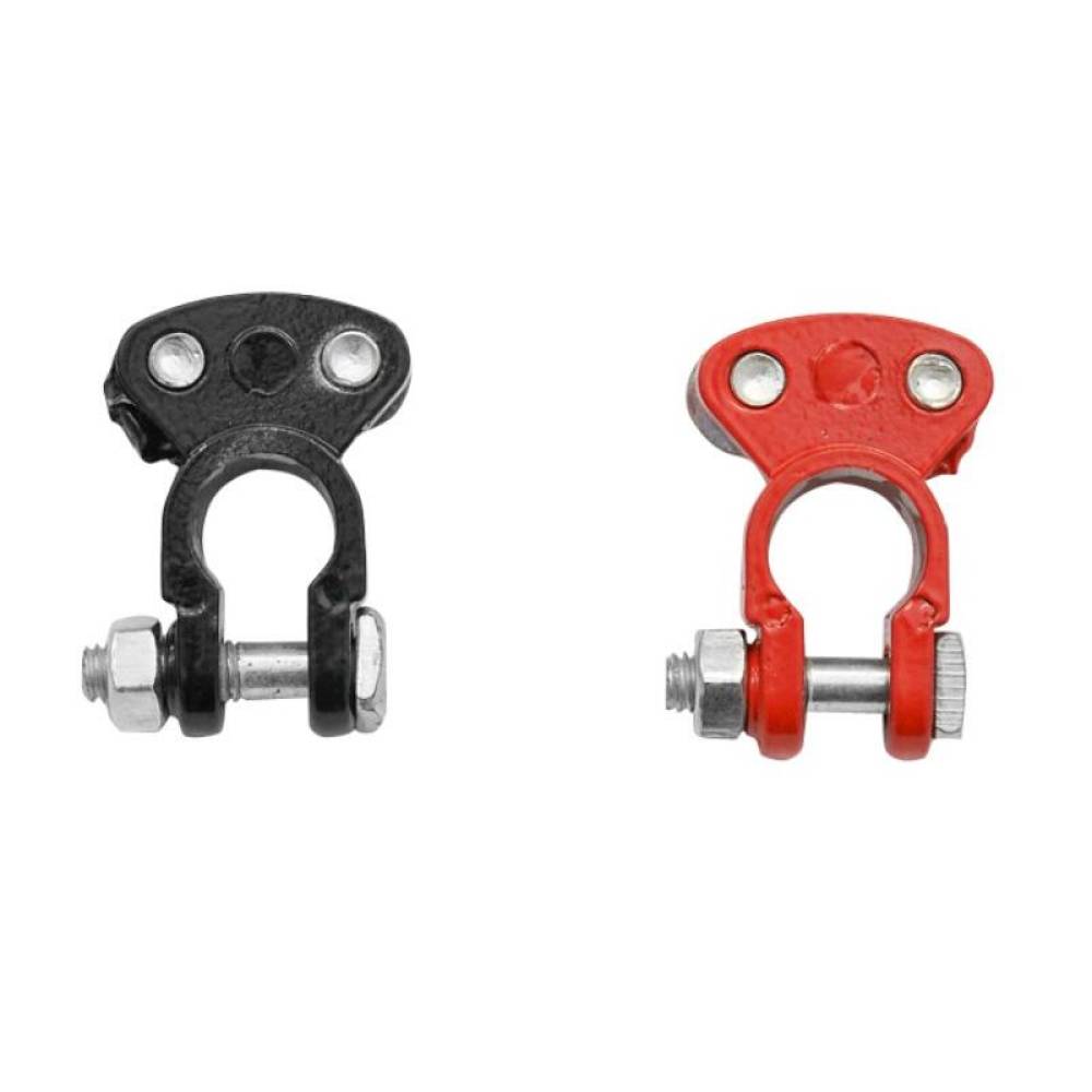 Borne acumulator, zinc, rosu si negru, cu placuta pentru masini asiatice, Matiz, set 2 bucati, BK80273
