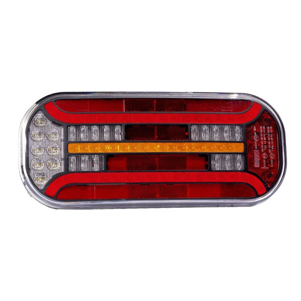 Lampa stop, 302x130, LED, 6 functii, cu ceata si mers inapoi, semnalizare dinamica, cu mufa, stanga, FT-600 L DI, Bajonet 6 pini, Fristom