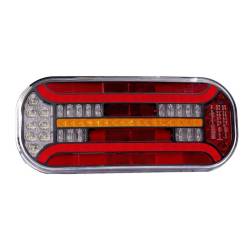 Lampa stop, 302x130, LED, 6 functii, cu ceata si mers inapoi, semnalizare dinamica, cu mufa, stanga, FT-600 L DI, Bajonet 6 pini, Fristom