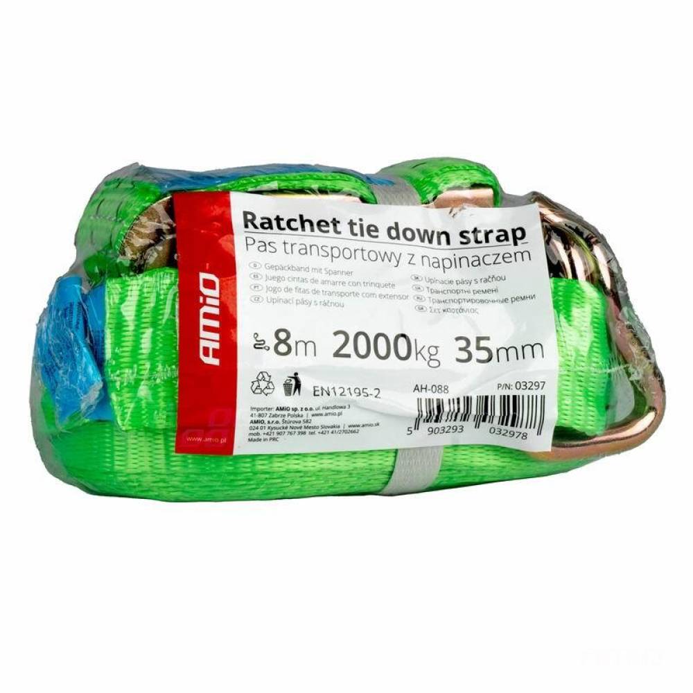 Chinga fixare marfa 2T, 8m-35mm, verde, 03297 Amio