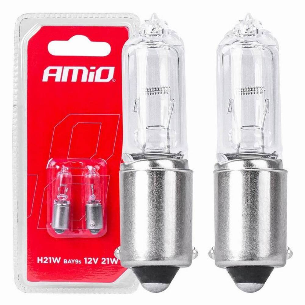 Set 2 becuri H21W, 12V, 21W, BAY9S, 03357 Amio Set 2 becuri H21W, 12V, 21W, BAY9S, 03357 Amio