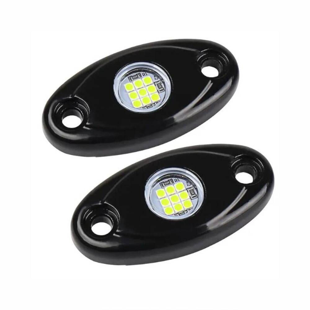Set 2 lumini ambientale, sub masina, 9 LED-uri, 12V, 500lm, albe, Led Rock Light, HHRYS9W