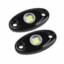 Set 2 lumini ambientale, sub masina, 9 LED-uri, 12V, 500lm, albe, Led Rock Light, HHRYS9W
