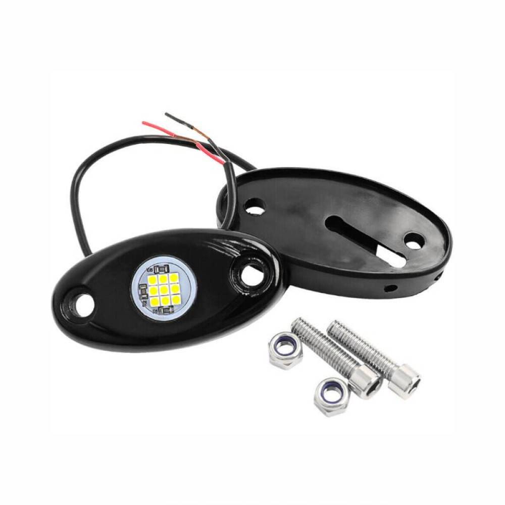 Set 2 lumini ambientale, sub masina, 9 LED-uri, 12V, 500lm, albe, Led Rock Light, HHRYS9W