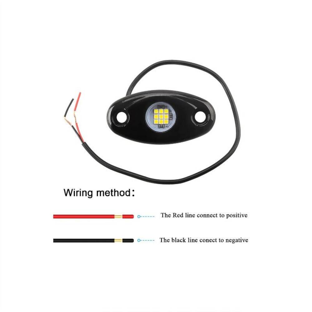 Set 2 lumini ambientale, sub masina, 9 LED-uri, 12V, 500lm, albe, Led Rock Light, HHRYS9W