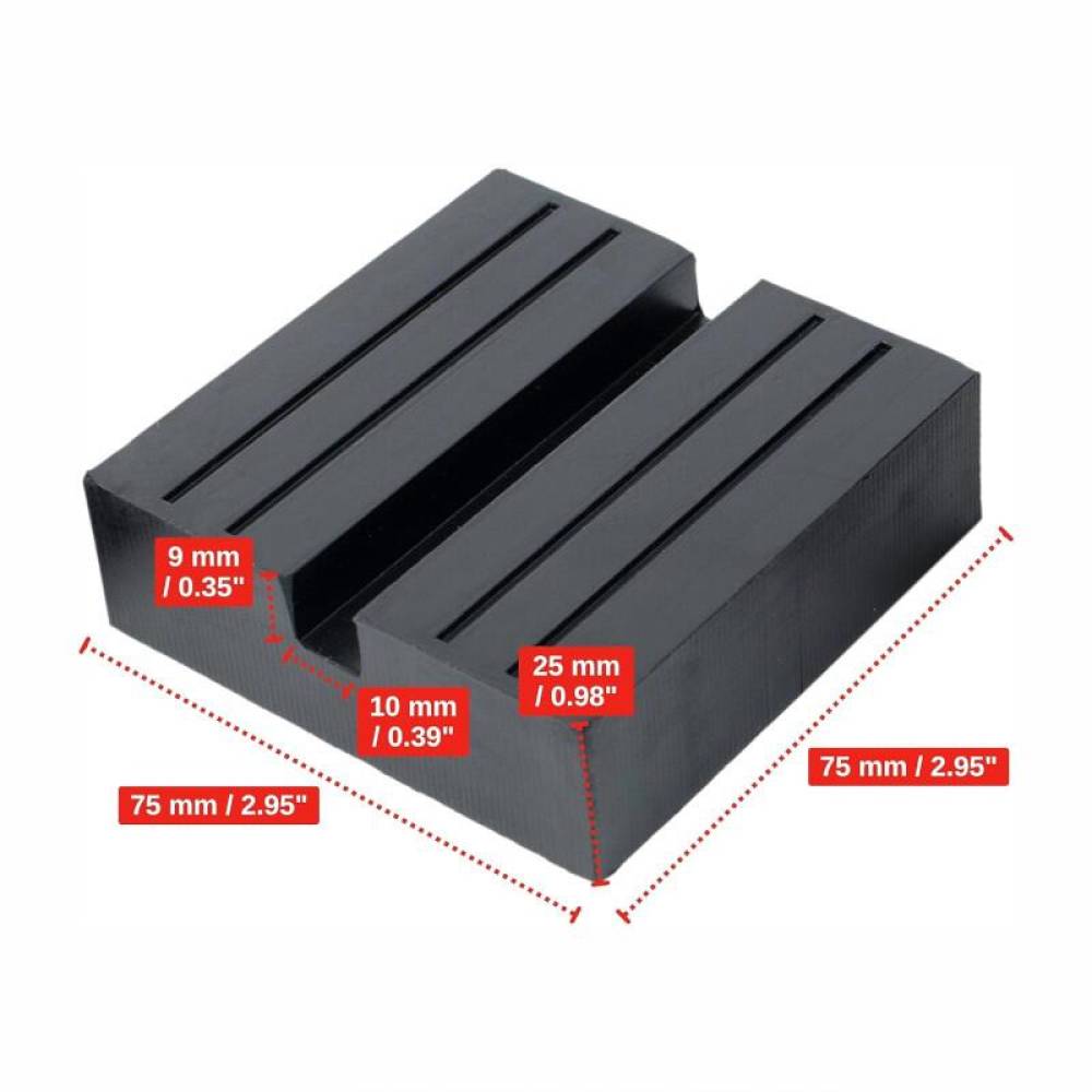 Tampon cauciuc suplimentar, pentru cric tip crocodil si hidraulic, 75x75mm, Heavy Duty, T.C.036 Carmotion