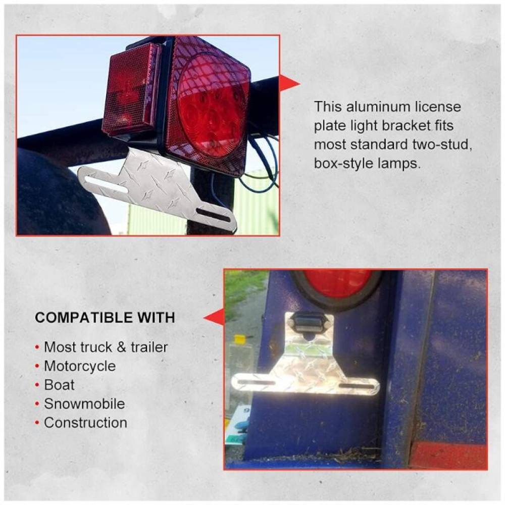 Suport lampa remorca, 24cm, cu suport numar, metalic, S.L.029 