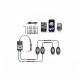 Set 4 lumini ambientale, LED, sub masina, 12V, multimod si multicolor, 3 moduri de a controla luminile, Smart Led Rock Light, HHRY164