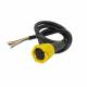 Mufa conector lampa fisa baioneta 6 pini, galbena, cu cablu 1m, WTY Bayonet L 6pin M10 Fristom