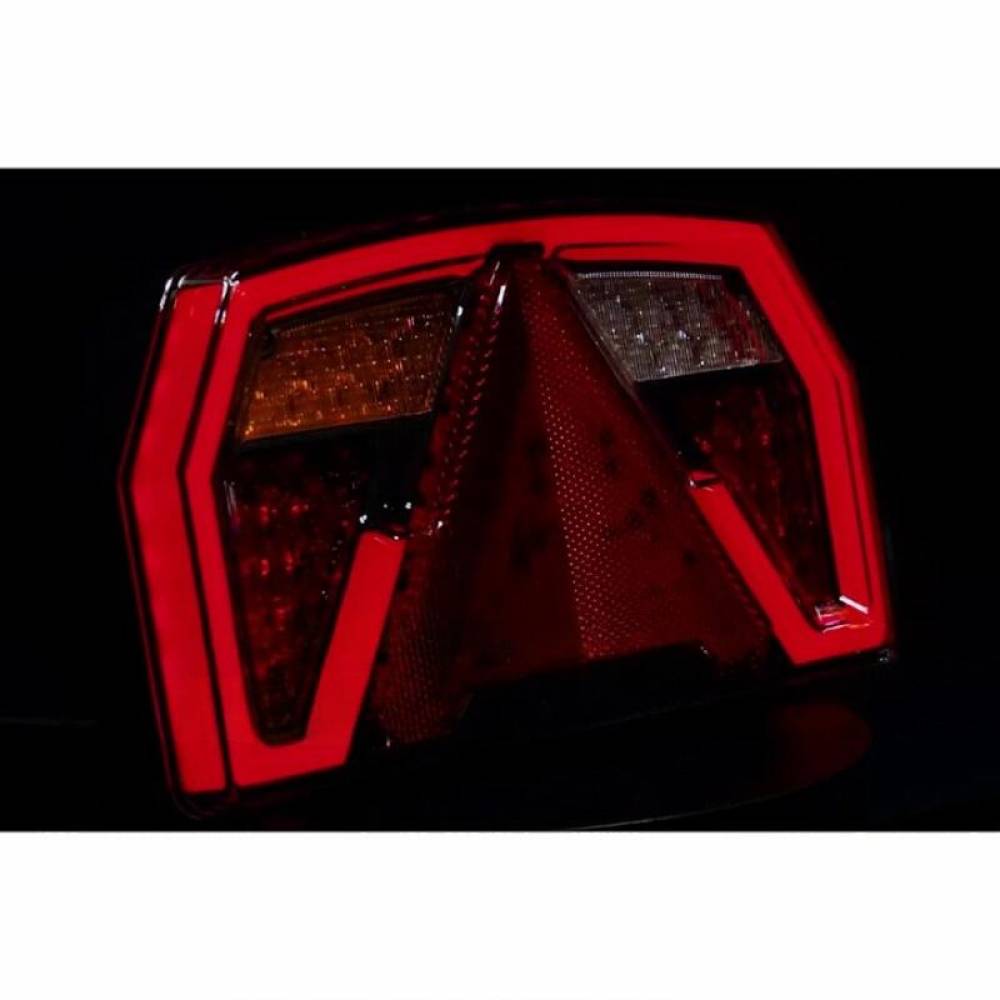 Lampa spate 240x140, LED, 7 functii, cu triunghi, ceata, mers inapoi si iluminare numar, stanga, FT-372 L TD Fristom