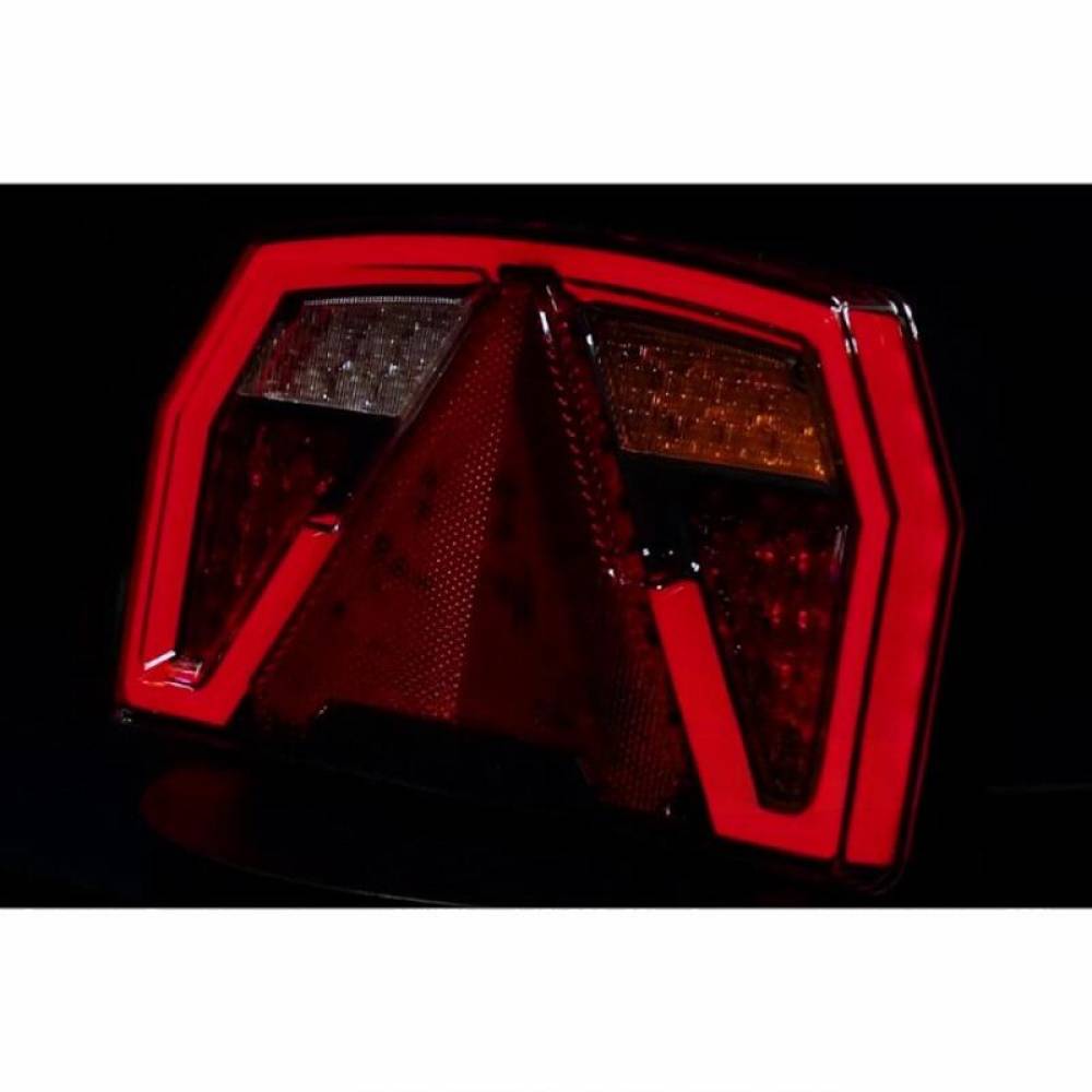 Lampa spate 240x140, LED, 6 functii, cu triunghi, ceata si mers inapoi, cu mufa, dreapta, FT-372 P NT LED BAJONET 6PIN