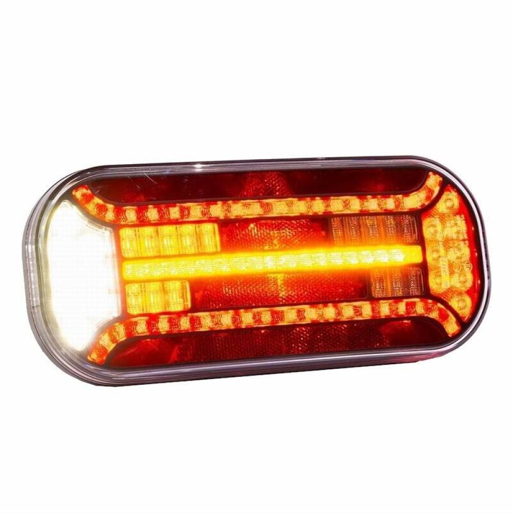 Lampa spate 302x130, LED, 6 functii ,cu triunghi, ceata si mers inapoi, dreapta, FT-610 P LED DI BAJONET 6PIN Fristom