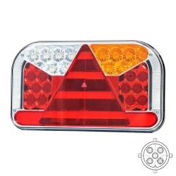 Lampa spate 240x140, LED, 5 functii, cu iluminare numar, cu mufa 5 pini, dreapta, FT-170 P TB SPK Bajonet Fristom