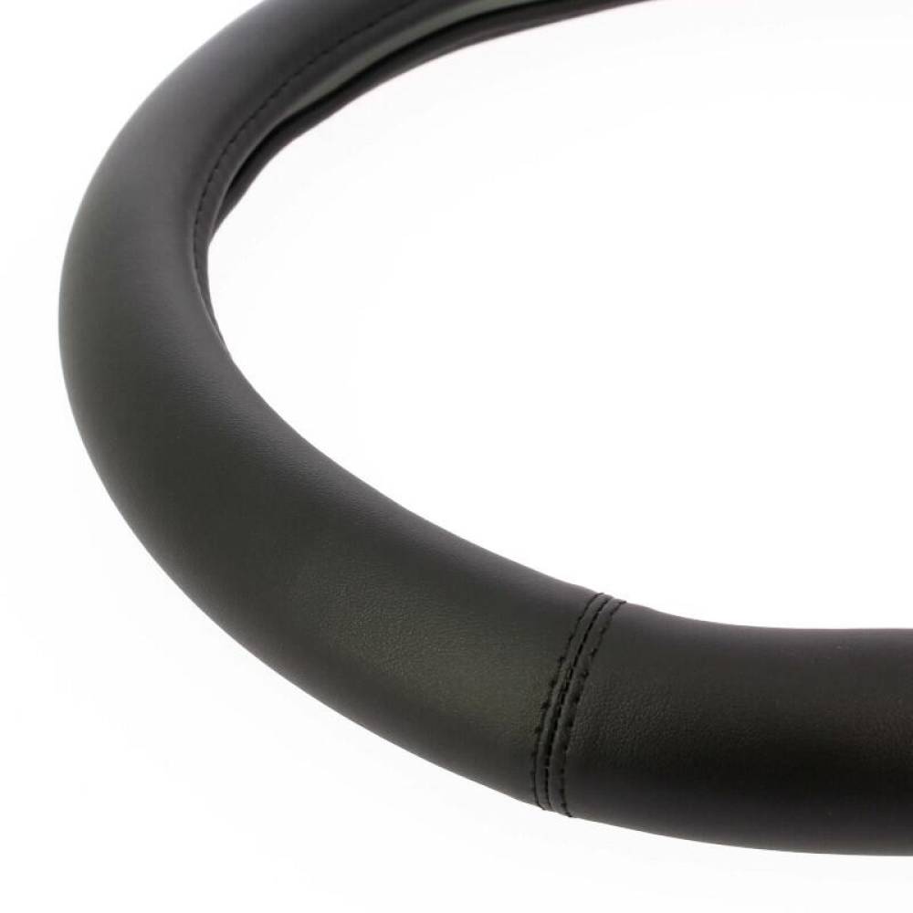 Husa volan 37-39cm neagra, imitatie piele, sport, forma D-SHAPE, 2505DT2 SwissDrive