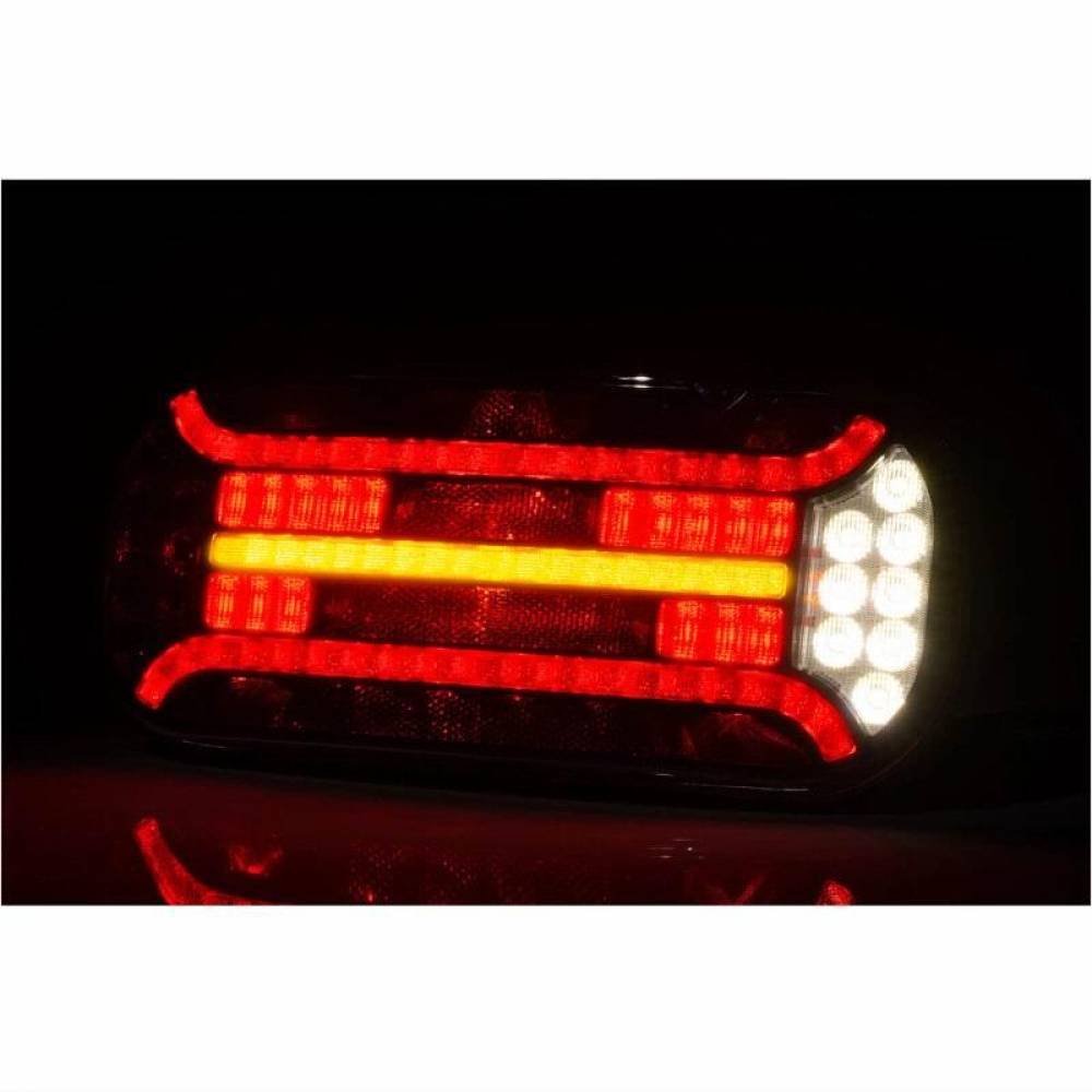 Lampa spate 302x130, LED, 6 functii, cu triunghi, ceata si mers inapoi, stanga, FT-610 L LED DI BAJONET 6PIN Fristom