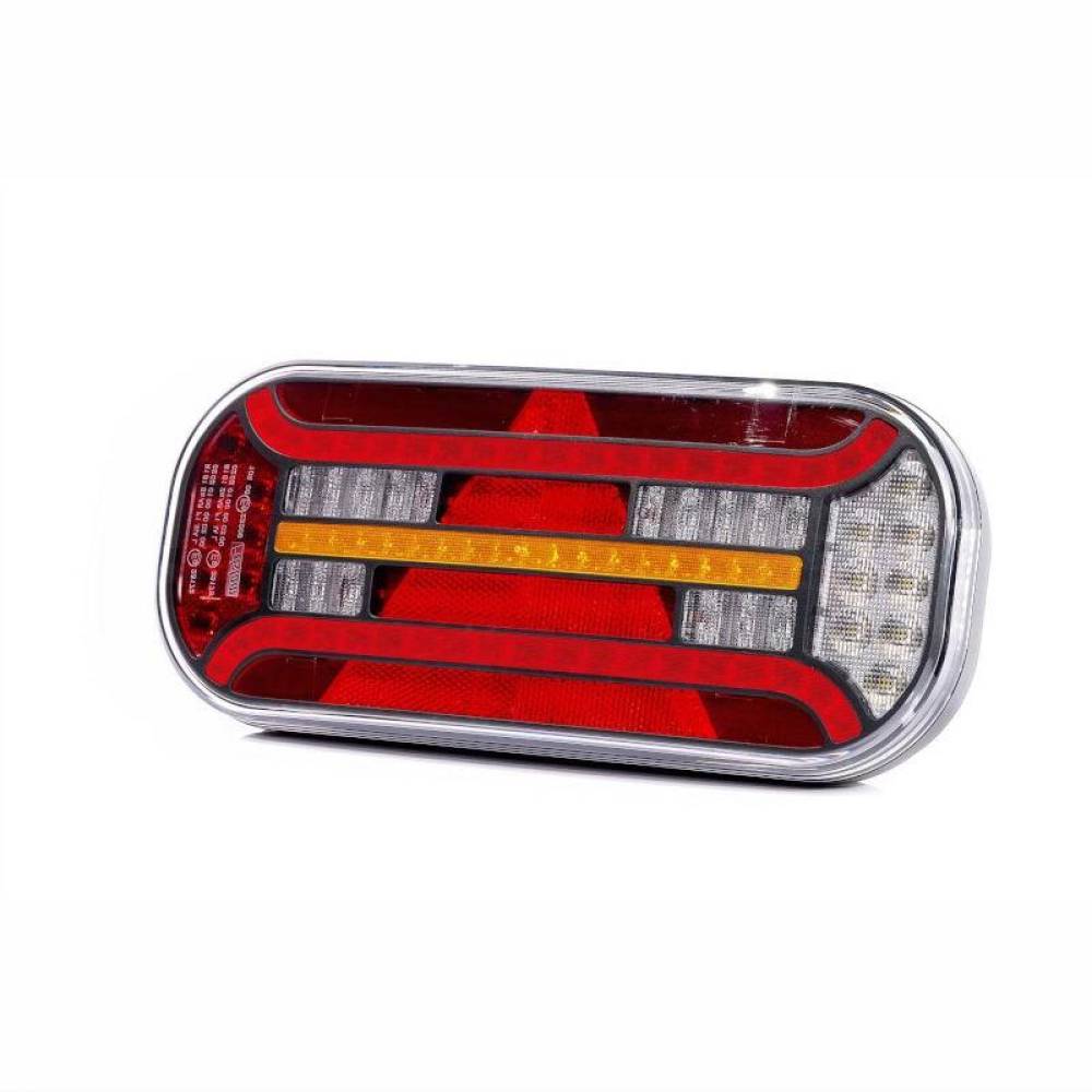 Lampa spate 302x130, LED, 6 functii, cu triunghi, ceata si mers inapoi, stanga, FT-610 L LED DI BAJONET 6PIN Fristom