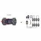 Set 8 lumini ambientale, LED, sub masina, 12V, multimod si multicolor, 3 moduri de a controla luminile, Smart Led Rock Light, HHRY168