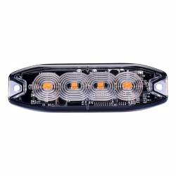 Proiector stroboscopic 4 LED-uri, 12-24V, 12W, galben, 98x31, Slim LW0037-2 TruckLed