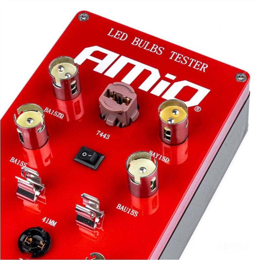 Tester becuri LED, 5A 60W, pentru T5, T10, BA9S, BA15S, BAU15S, BA15ZD, 7443, BAY15D, 01517 Amio