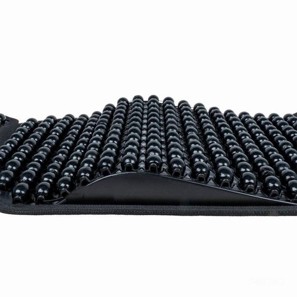Perna scaun cu bile, 126x46cm, suport lombar si tetiera, neagra, 03650 Amio