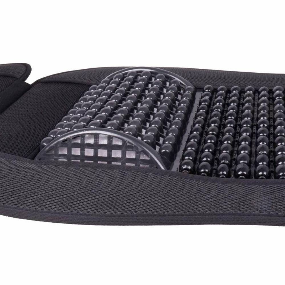 Perna scaun cu bile, 110x46cm, cu suport lombar, neagra, 03644 Amio
