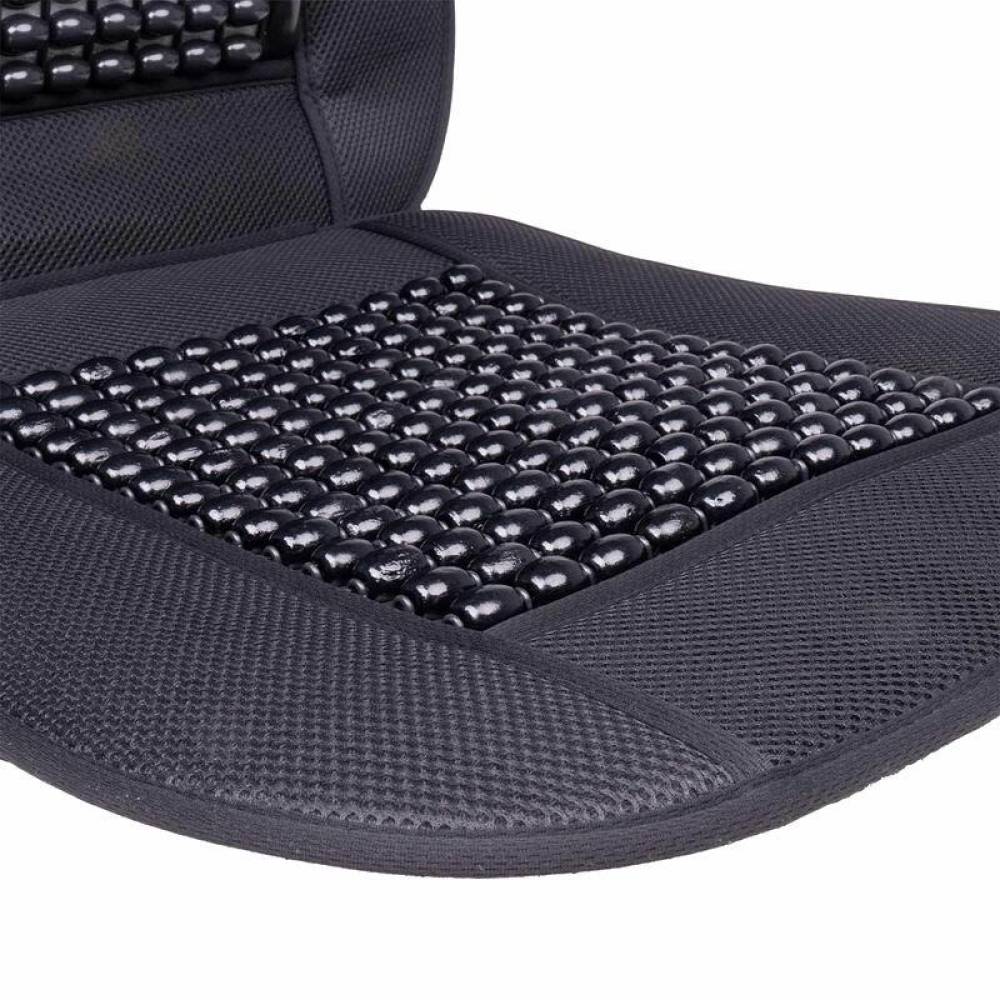 Perna scaun cu bile, 110x46cm, cu suport lombar, neagra, 03644 Amio