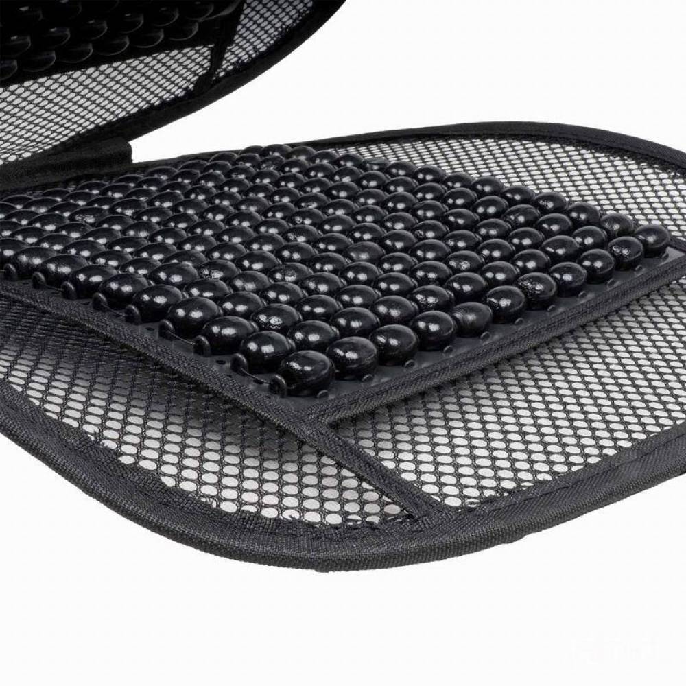 Perna scaun cu bile negre, 98x49cm, cu suport lombar ergonomic plasa, 03645 Amio