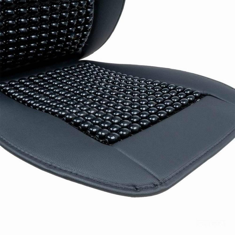 Perna scaun imitatie piele cu bile, 147x68cm, suport lombar si tetiera, neagra, 03649 Amio