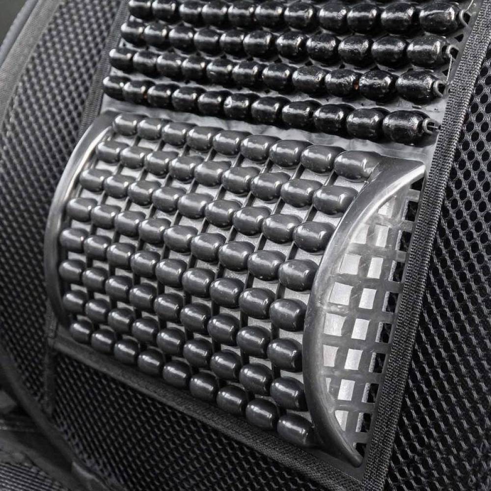 Perna scaun cu bile, 125x52cm, suport lombar si tetiera, neagra, cu plasa, 03646 Amio