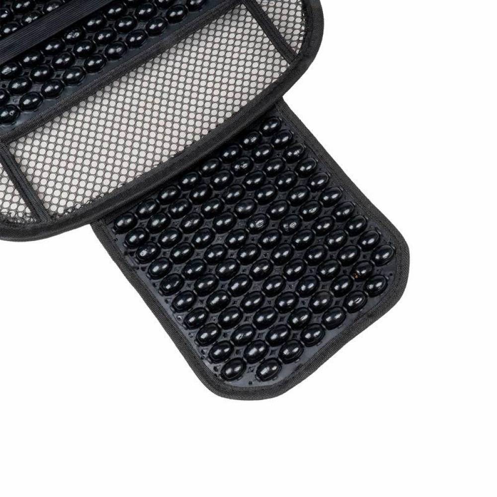 Perna scaun cu bile, 125x52cm, suport lombar si tetiera, neagra, cu plasa, 03646 Amio