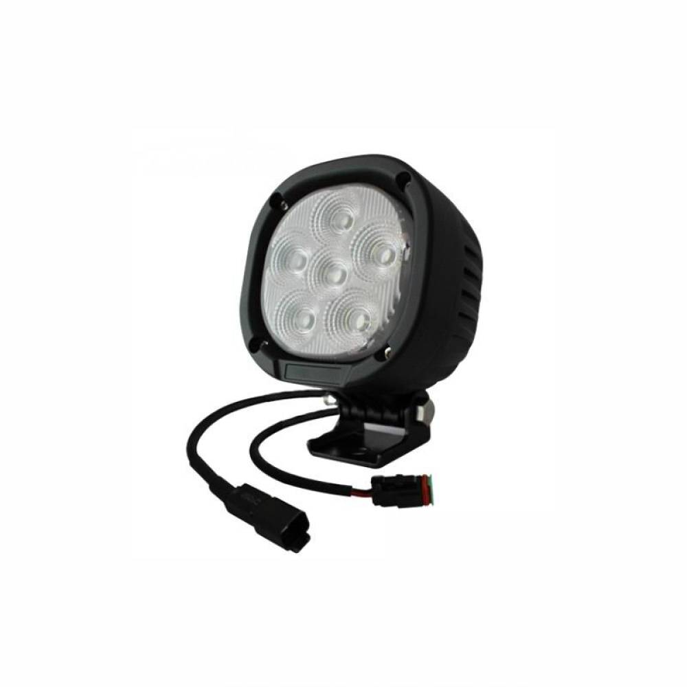 Proiector lucru auto 106x106, LED, 9-32V, 90W, 9000lm, cablu cu mufa DT 2 pini, flood, Explorer CA 6171 247Lighting
