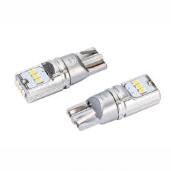 Set 2 becuri aluminiu T10, 9 LED-uri SMD2016, 12-24V, W5W, 230lm, Canbus, 83200 Vision