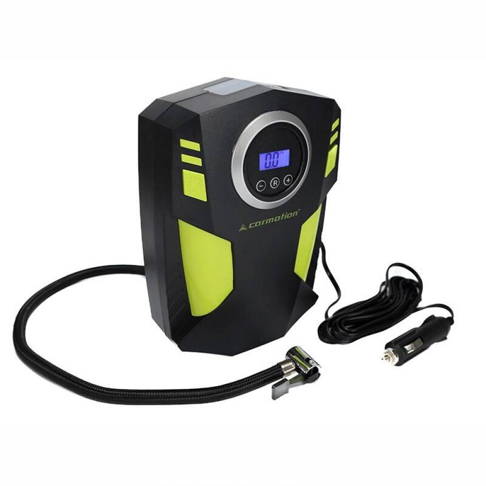 Compresor aer, 10bar, 12V, 120W, automat cu manometru digital, cu lanterna, 4 adaptoare, 63335 Carmotion