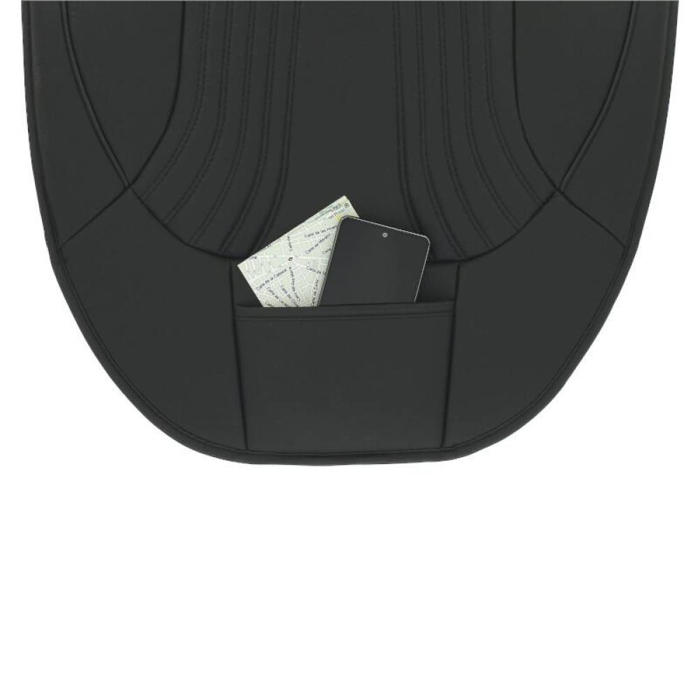 Husa scaun imitatie piele neagra, cu buzunare fata-spate, Premium Prestige, SCA010B SwissDrive