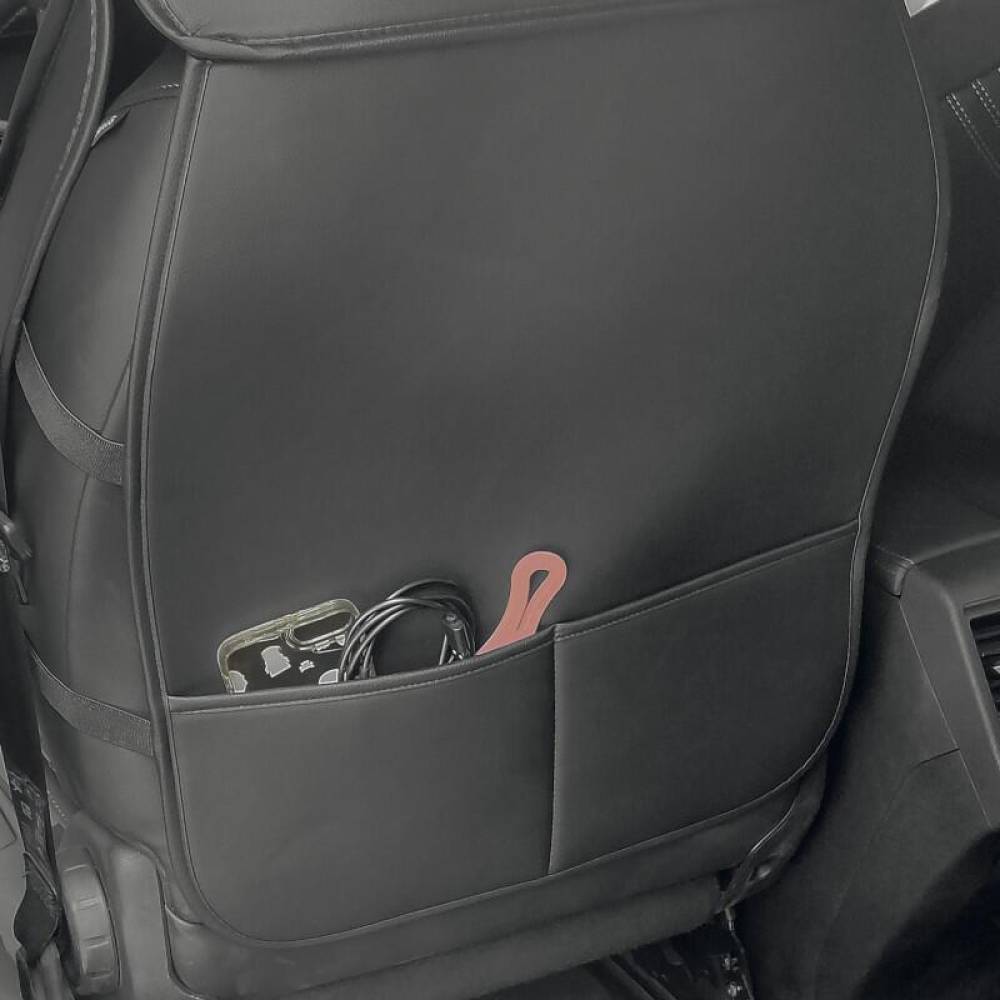 Husa scaun imitatie piele neagra, cu buzunare fata-spate, Premium Prestige, SCA010B SwissDrive