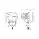 Proiector lucru auto fi65, LED, 12-24V, 11W, 1200lm, flood, FT-362 Fristom 