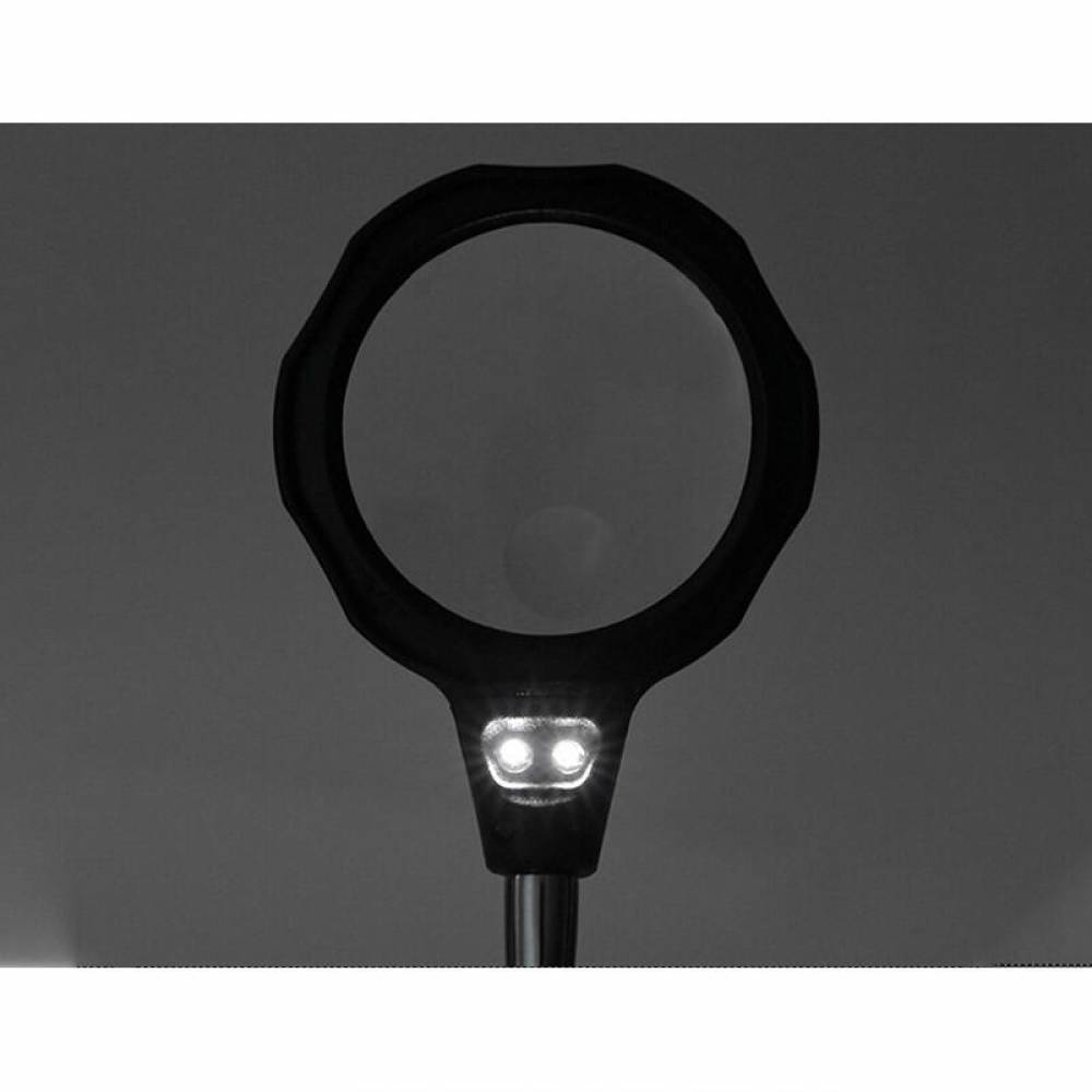 Lupa de masa cu clesti si suport pentru letcon, iluminare Led, Third Hand 63380 Carmotion